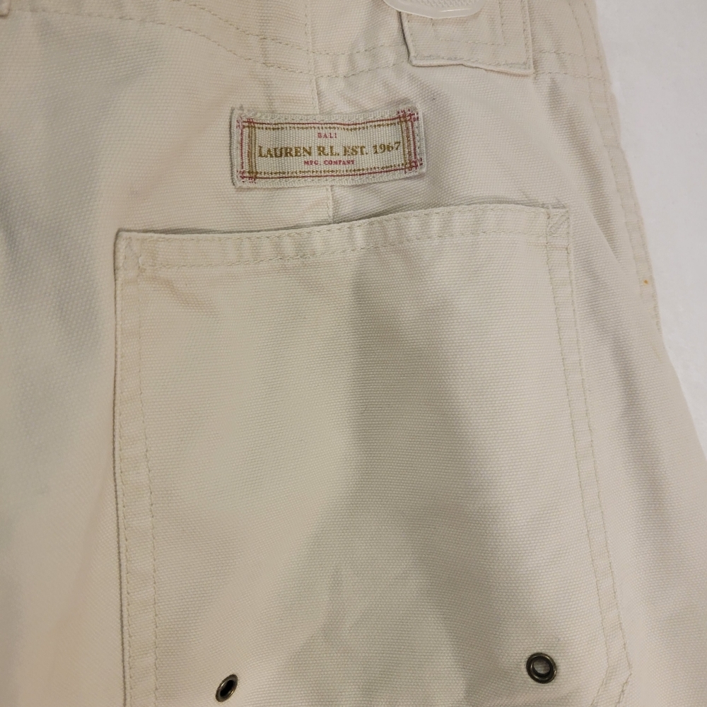 Ralph lauren Cargo pants Tan Safari cropped size 6 - Picture 7 of 9